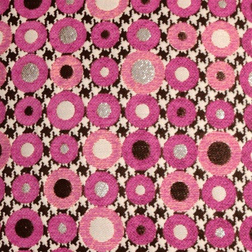 Pillow Decor - Houndstooth Spheres Throw Pillow, Pink, 18" X 18"