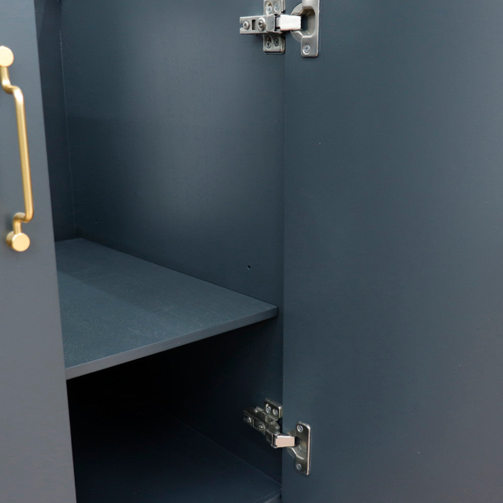 37" Single Vanity, Dark Gray Finish With White Carrara