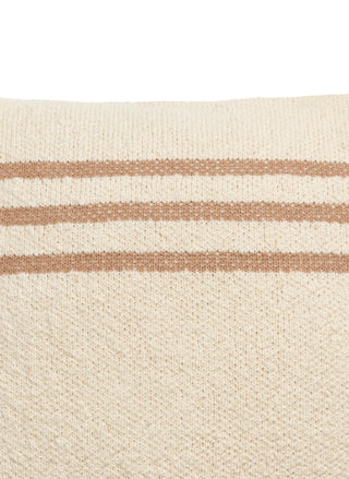 Duetto Knitted Cushion, Powder/Natural