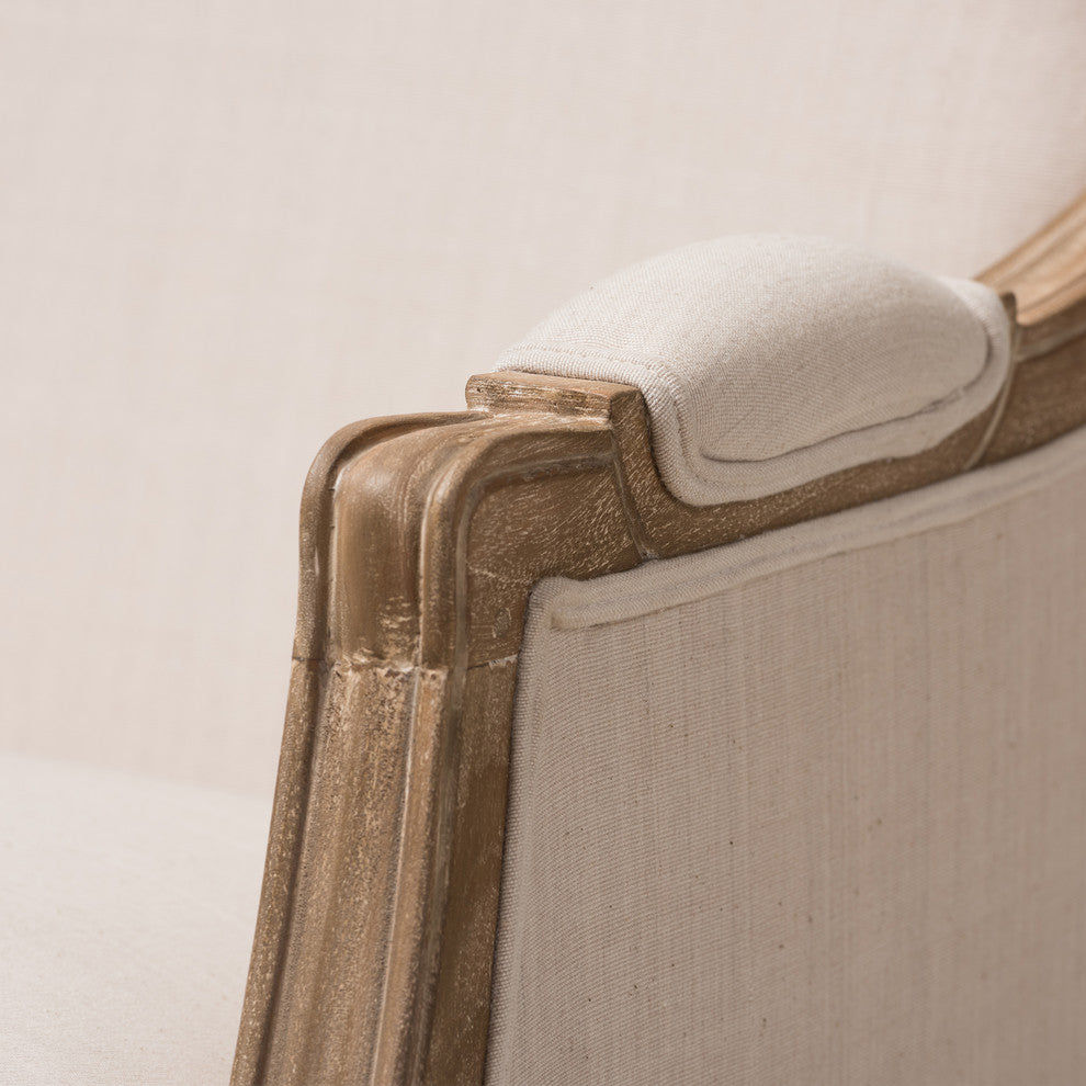 Nivernais Wood Traditional French Accent Chair