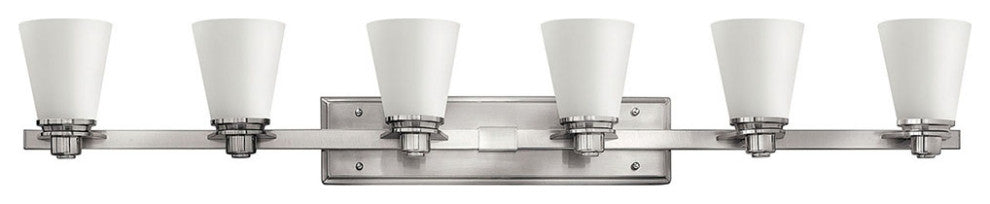 Hinkley Avon Extra Large Six Light Vanity, Brushed Nickel