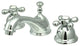 Kingston Brass Widespread Bathroom Faucet With Brass Pop-Up, Polished Chrome
