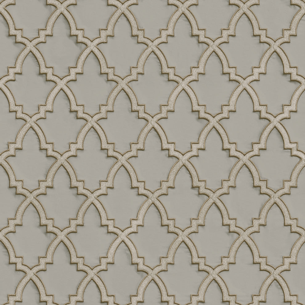 Geometric Textured Wallpaper, Trellis Pattern, Silver Silver Gray Terra, 1 Roll