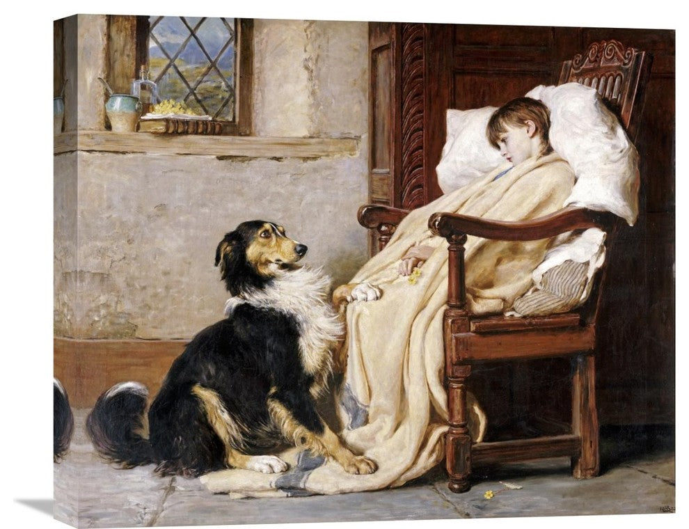 "Old Playfellows" Stretched Canvas Giclee by Briton Riviere, 22"x18"