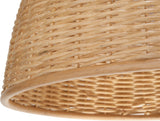Handwoven Wicker Bell Pendant Lamp, Natural, Natural Brown
