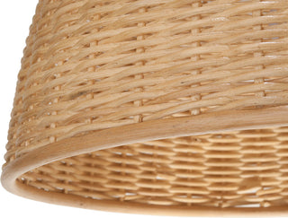 Handwoven Wicker Bell Pendant Lamp, Natural, Natural Brown