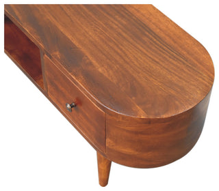 Chestnut Round Open Media Unit