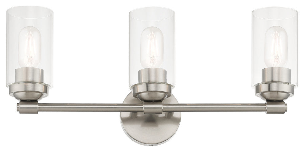 Whittier 3-Light Brushed Nickel Vanity Sconce