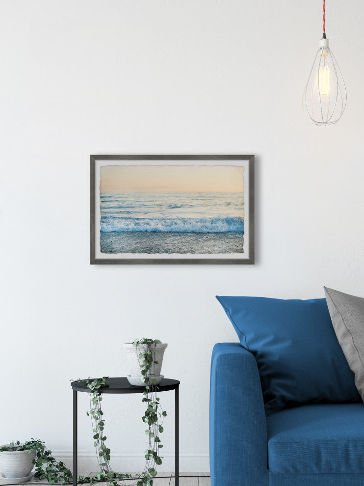 "Watching the Waves" Framed Painting Print, 24x16