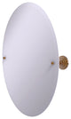 Frameless Oval Beveled Edge Tilt Mirror, Brushed Bronze