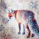 Marmont Hill, "Party Fox" by Morgan Jones Painting on Wrapped Canvas, 32x32