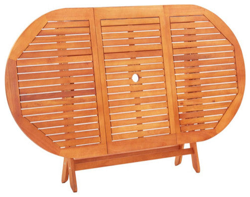 vidaXL Garden Table Natural wood Solid eucalyptus wood 63x33.5x29.1 in