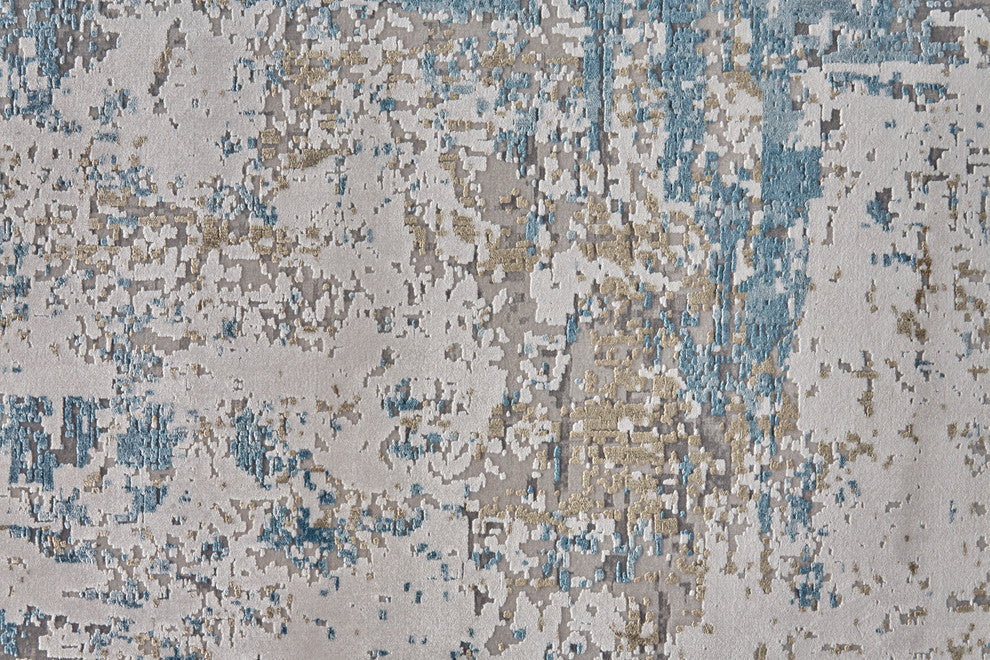 Weave & Wander Lindstra Blue/Ivory 4'10"x7'10" Rug