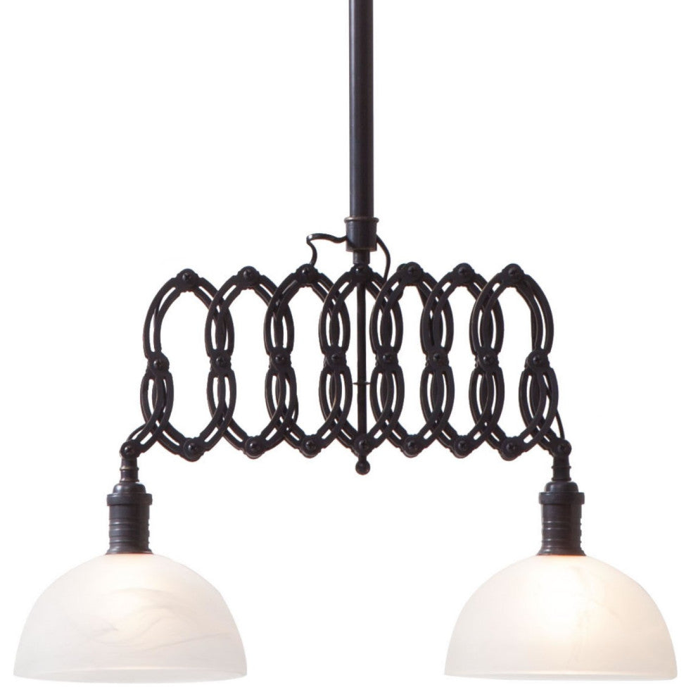 Pendant Ceiling Light Fixture, Glass Metal, Antique Black, Gold, Industrial