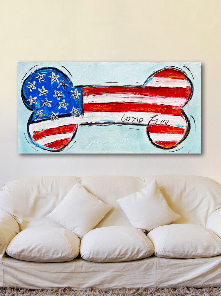 "Bone Free" Painting Print on Canvas by Tori Campisi