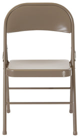 2 Pack HERCULES Series Double Braced Metal Folding Chair, Gray
