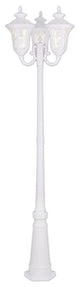 Livex 7866-03 3-Light White Outdoor 3 Head Post, White