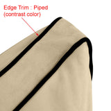 STYLE V2 Twin Velvet ContrastPipe Indoor Daybed Bolster Pillow |COVER ONLY|AD374