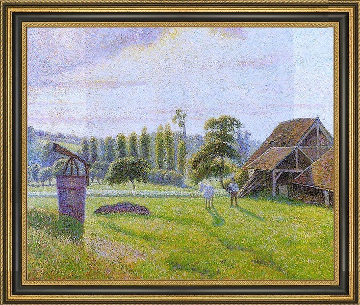 Camille Pissarro Brickworks at Eragny Framed Premium Canvas Print, 20"x25"