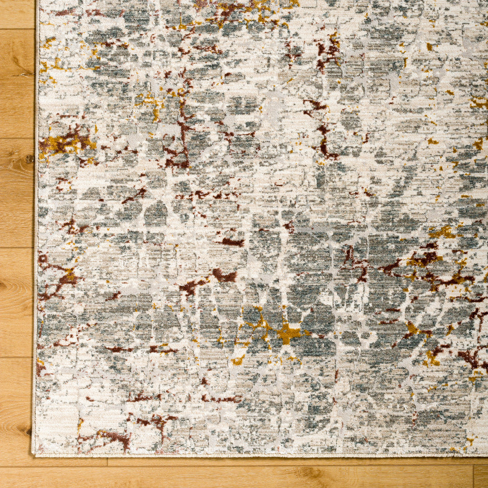 Surya Dresden DRE-2315 Machine Woven Area Rug, White, 2'7" x 7'3"