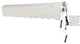 Awntech 18x10' Maui Right Motor Acrylic Fabric Retractable Awning, Oatmeal Tweed