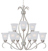 Maxim 10128FT Basix 9 Light 32"W Chandelier - Satin Nickel