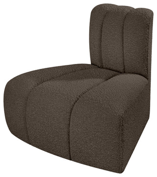 Arc Upholstered Modular Component, Brown, 1-Piece: Reverse Corner, Boucle Fabric