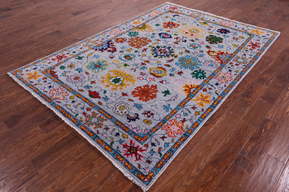 6' 0" X 8' 11" Turkish Oushak Handmade Wool Rug - Q13398