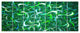 Dark Green Watercolor Fractal Art, Abstract Art on Canvas, 83"x32", 7 Panels