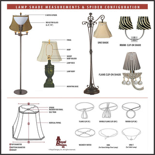 Royal Designs Modified Bell Lampshade, White, 10x16x12.5, Washer