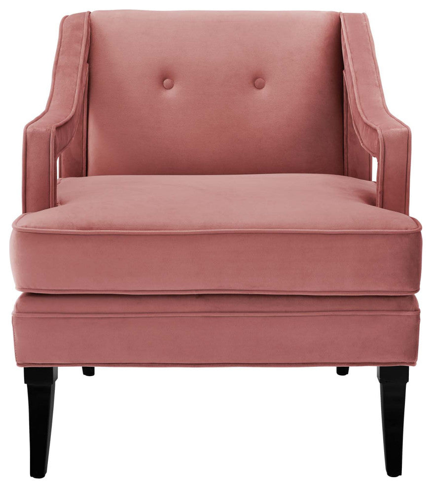 Armchair and Sofa Set, Set of 2, Velvet, Pink, Modern, Living Lounge Hospitality