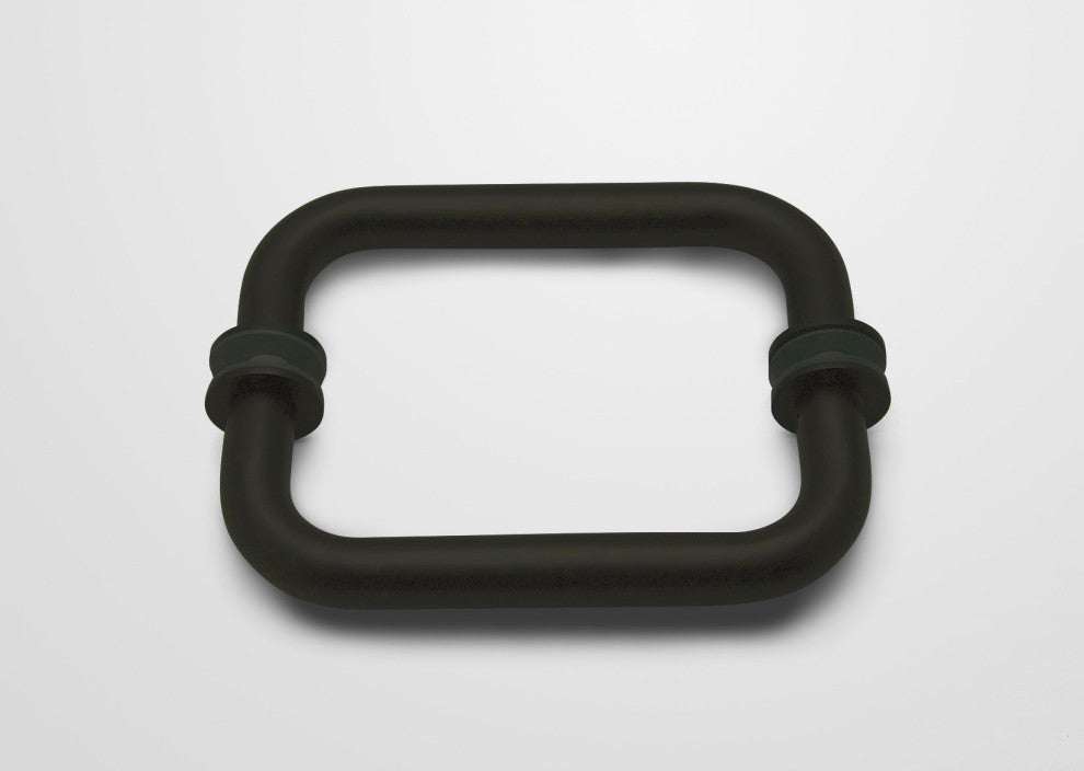 78"x75.5" Frameless Shower Door Wall Hinge, Matte Black