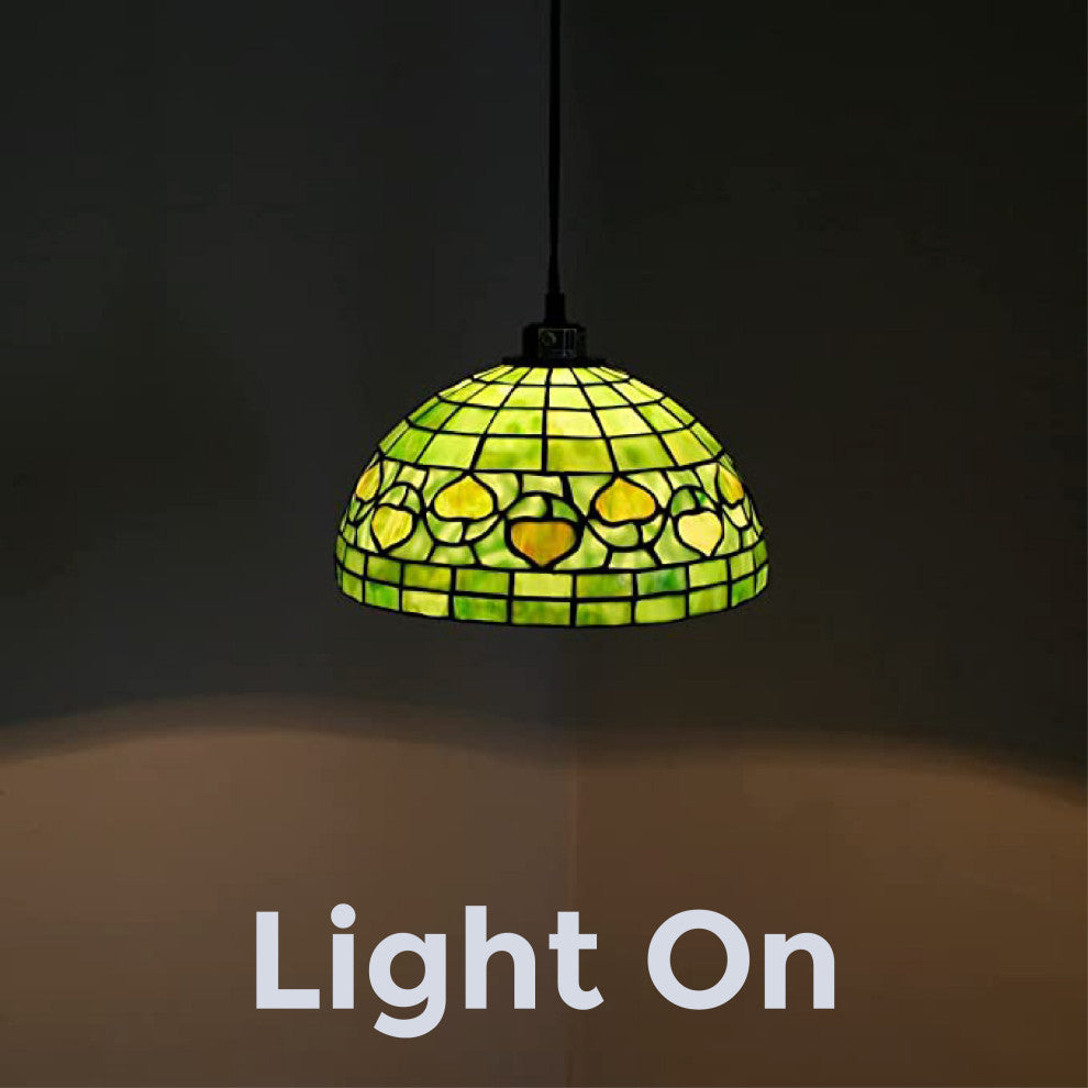 Green hanging lamp Glass swag lamp 12 Inch tiffany lamp shades only