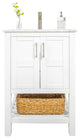 Sophia 24" Single Sink Bathroom Vanity Set, White, 24"