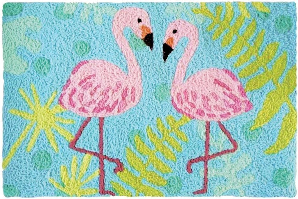 Pink Flamingo Friends 30 x 20 Inches Accent Throw Rug