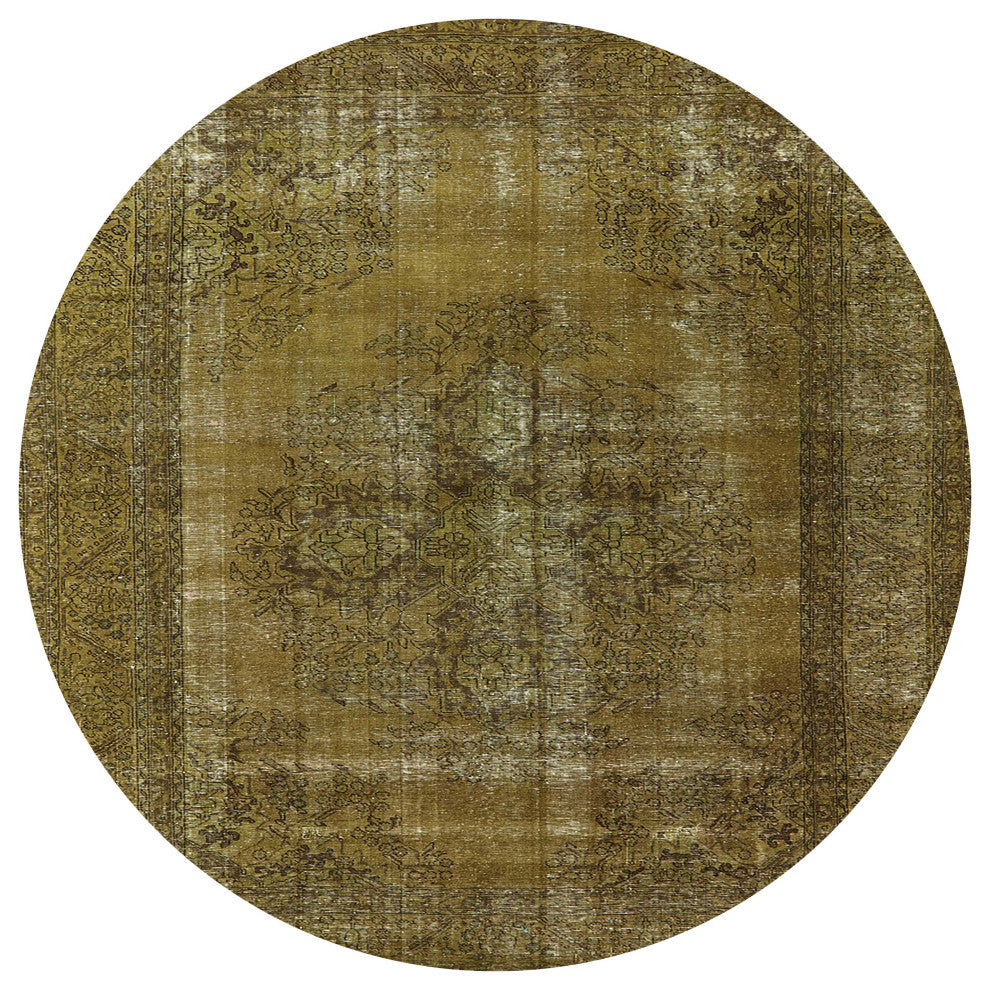 Ahgly Company Indoor Round Mid-Century Modern Area Rugs, 4' Round