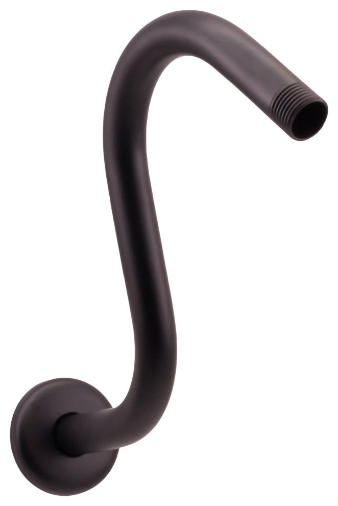 8" S-Shaped Shower Arm And Flange, Oil Rubbed Bronze