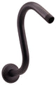 8" S-Shaped Shower Arm And Flange, Oil Rubbed Bronze
