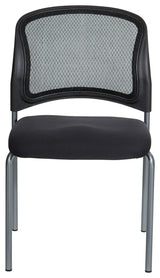 Titanium Black Visitors Chair With ProGrid Back and Straight Legs