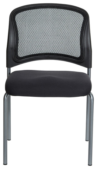 Titanium Black Visitors Chair With ProGrid Back and Straight Legs