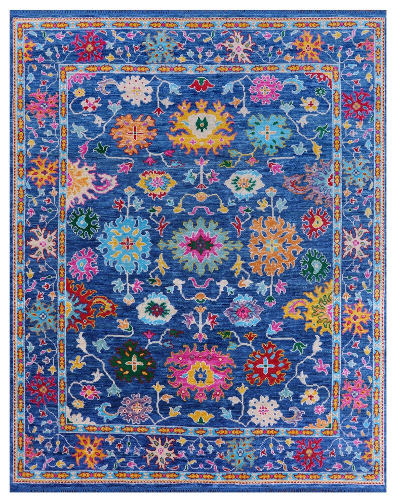 Turkish Oushak Handmade Wool Rug 8' 0" X 9' 10" - Q15579