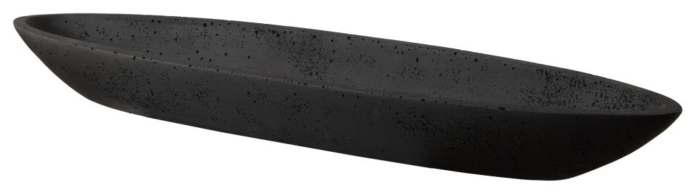 Uttermost Vessel Cast Black Canoe Bowl