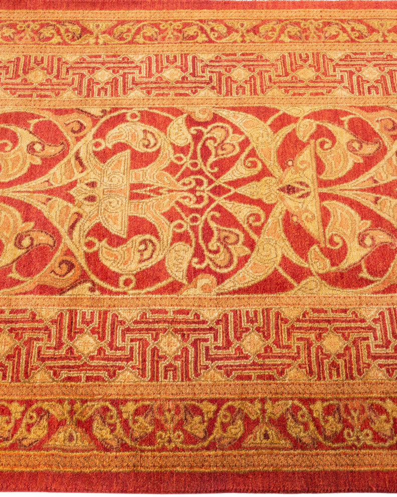 Mogul, One-of-a-Kind Hand-Knotted Area Rug Orange, 2'7"x12'10"