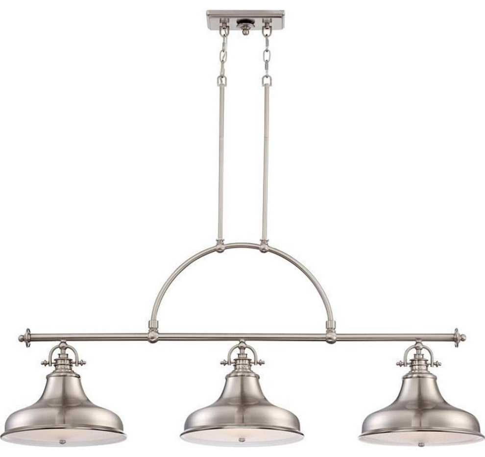 Quoizel Lighting - Emery - 3 Light Island-Brushed Nickel Finish - Emery - 3