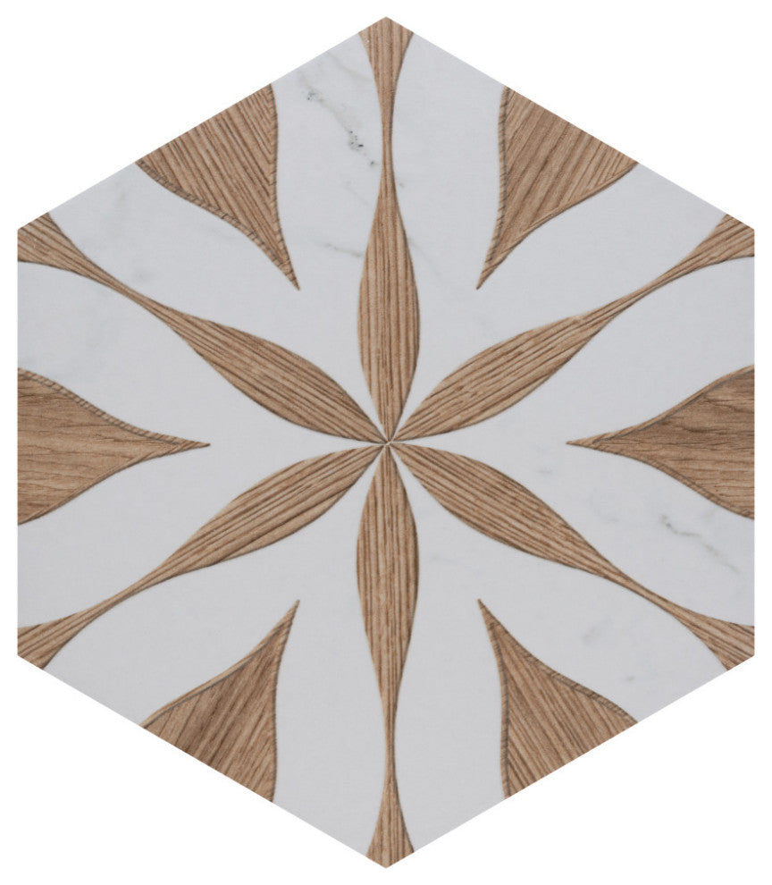 Llama Flower Loire Noce Porcelain Floor and Wall Tile