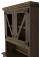 Farmhouse Kitchen Dining Hutch and Buffet, Dark Brown