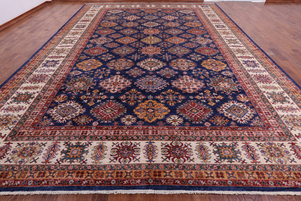 Super Kazak Hand Knotted Wool Rug 13' 0" X 17' 1" Q10309