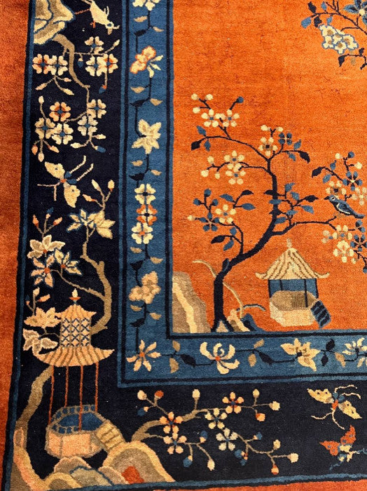 Chinese Antique Art Deco Rug 9'3''x11'6''