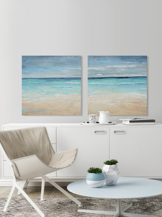 Blue Coast Diptych, 80"x40"