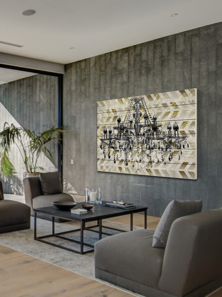 "Silver Elegance" Print on White Wood, 45"x30"